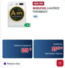 Trony WHIRLPOOL LAVATRICE offerta