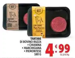 Deco Supermercati Tartare di bovino razza Chianina Marchigiana Piemontese offerta