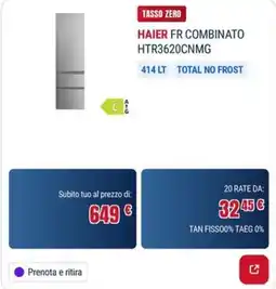 Trony HAIER FR COMBINATO offerta