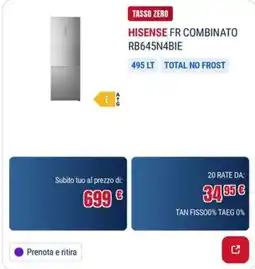 Trony HISENSE FR COMBINATO offerta