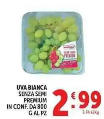Deco Supermercati UVA BIANCA SENZA SEMI PREMIUM offerta