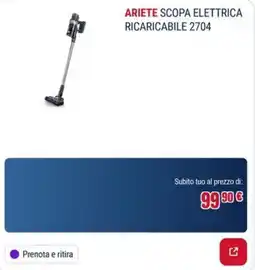 Trony ARIETE SCOPA ELETTRICA RICARICABILE 2704 offerta