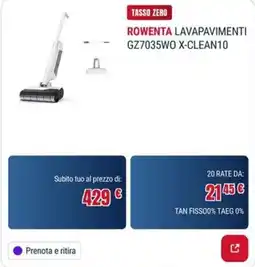 Trony ROWENTA LAVAPAVIMENTI GZ7035WO X-CLEAN10 offerta