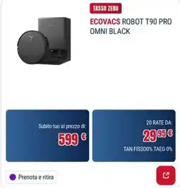 Trony ECOVACS ROBOT T90 PRO OMNI BLACK offerta