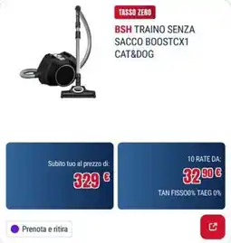 Trony BSH TRAINO SENZA SACCO BOOSTCX1 CAT&DOG offerta