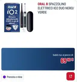 Trony ORAL B SPAZZOLINO ELETTRICO I02 DUO NERO/VERDE offerta