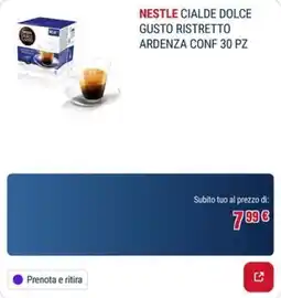 Trony NESTLE CIALDE DOLCE GUSTO RISTRETTO ARDENZA offerta
