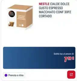 Trony Nestle Cialde Dolce Gusto Macchiato Cortado offerta