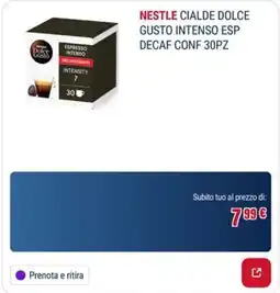 Trony Nestle cialde dolce gusto intenso esp decaf offerta