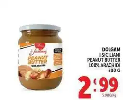 Deco Supermercati DOLGAM I SICILIANI PEANUT BUTTER offerta