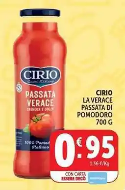 Deco Supermercati Passata verace Cirio offerta