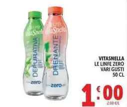 Deco Supermercati Vitasnella le linfe zero offerta