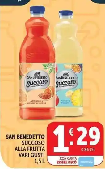 Deco Supermercati San Benedetto Succoso alla frutta offerta