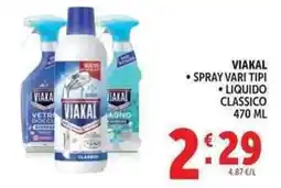 Deco Supermercati VIAKAL SPRAY VARI TIPI offerta