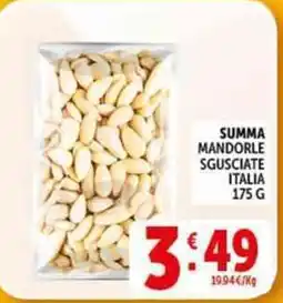 Deco Supermercati SUMMA MANDORLE SGUSCIATE ITALIA offerta