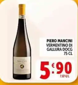 Deco Supermercati PIERO MANCINI VERMENTINO DI GALLURA DOCG offerta