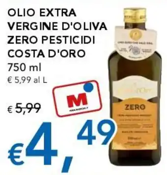 Olio Extra Vergine d'Oliva Zero Pesticidi Costa d'Oro