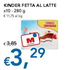 Migross Supermercati e Market Kinder Fetta al Latte offerta