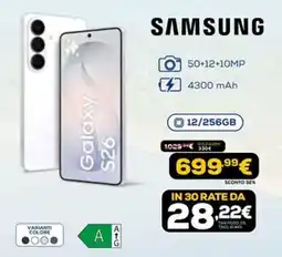 Euronics SAMSUNG Galaxy S26 offerta