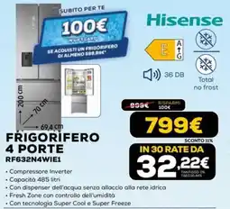 Euronics Hisense FRIGORIFERO 4 PORTE offerta