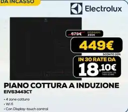 Euronics Electrolux PIANO COTTURA A INDUZIONE offerta