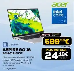 Euronics Acer ASPIRE GO 16 offerta