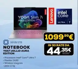 Euronics Lenovo YOGA Slim 7i AURA EDITION offerta