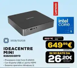 Euronics Lenovo IDEACENTRE MINI 91B20038YD offerta