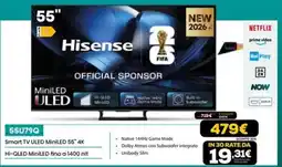 Euronics Hisense Smart TV ULED MiniLED 55" 4K offerta