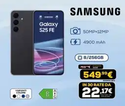 Euronics Samsung Galaxy S25 FE offerta