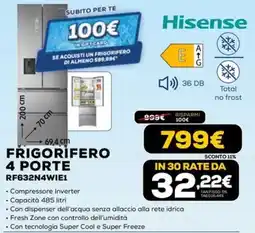 Euronics Hisense FRIGORIFERO 4 PORTE offerta