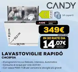 Euronics CANDY LAVASTOVIGLIE RAPIDÓ offerta