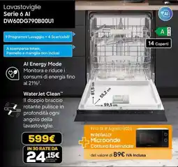 Euronics Lavastoviglie Serie 6 AI offerta
