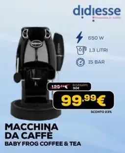 Euronics MACCHINA DA CAFFE BABY FROG COFFEE & TEA offerta