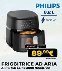 Euronics PHILIPS FRIGGITRICE AD ARIA AIRFRYER SERIE 2000 offerta