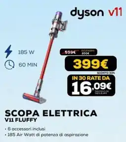 Euronics dyson v11 SCOPA ELETTRICA V11 FLUFFY offerta