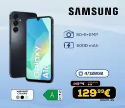 Euronics Samsung Galaxy A16 offerta