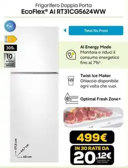 Euronics Frigorifero Doppia Porta EcoFlex® AI offerta