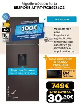 Euronics Frigorifero Doppia Porta BESPOKE AI offerta