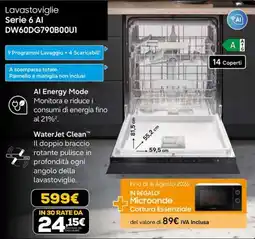 Euronics Lavastoviglie Serie 6 AI offerta