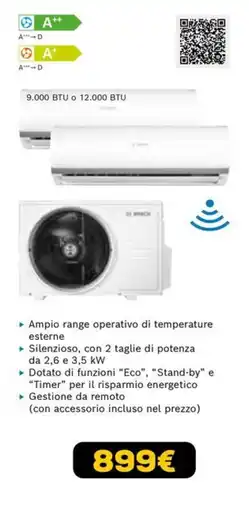 Euronics Aria condizionata Bosch offerta