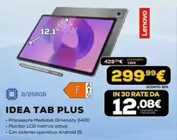 Euronics Lenovo IDEA TAB PLUS offerta