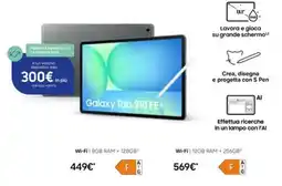 Euronics Samsung Galaxy Tab S10 FE+ offerta