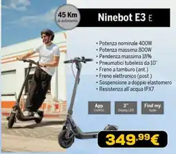 Euronics Ninebot E3 E offerta