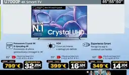 Euronics U7000F 4K Smart TV offerta