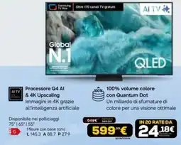 Euronics Samsung TV QLED offerta