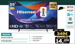 Euronics Hisense Smart TV 55" 4K offerta