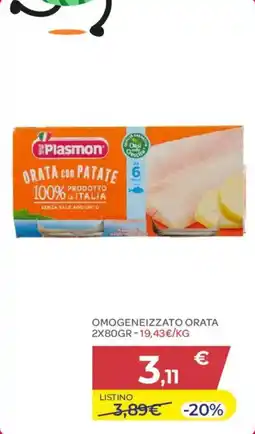 Bimbo Store Plasmon Orata con Patate offerta
