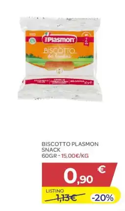Bimbo Store Biscotto Plasmon Snack offerta