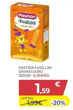 Bimbo Store Plasmon Fusillini Grano Duro offerta